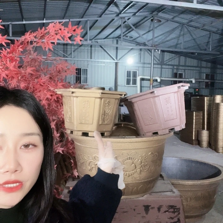 八角50花盆4个有孔