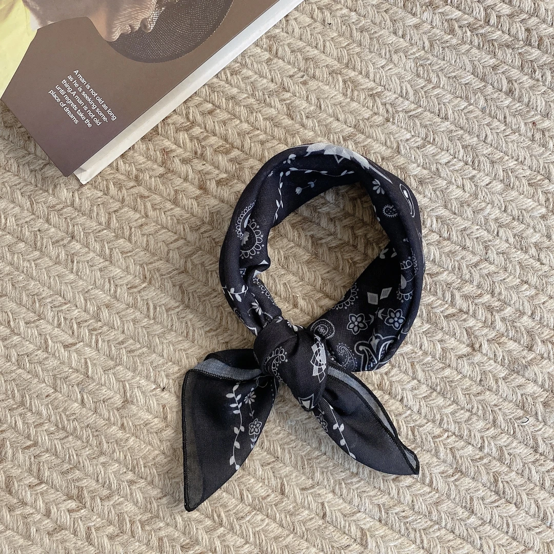 IMFLY金小金自制女装 丝巾DYX272时髦花色百搭搭配披肩丝带女