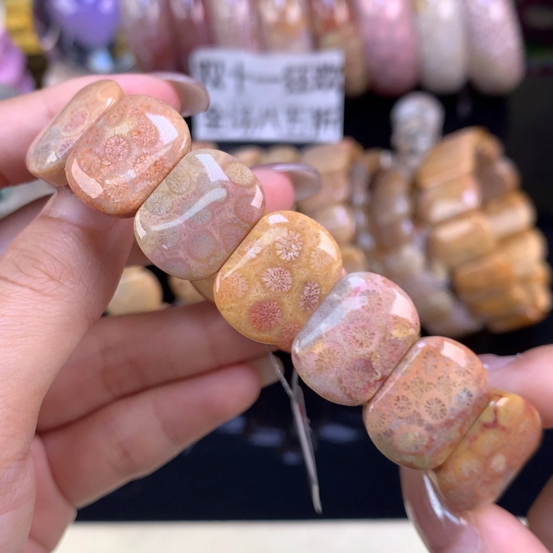 【闪购商品】颈饰未镶嵌硅化珊瑚（珊瑚玉）福利88漏85折手牌（9号）