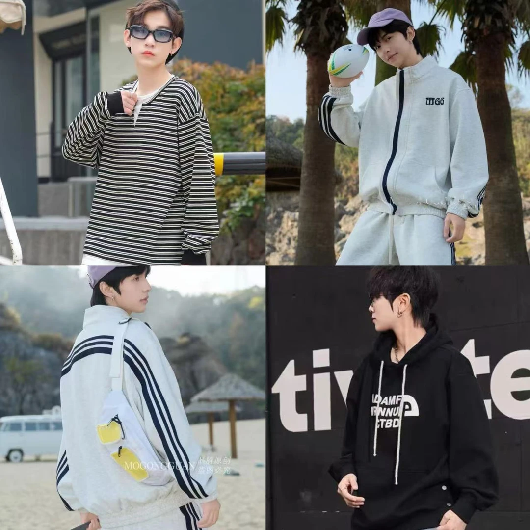 ff外套春款青少年外套拉链运动秋立领宽松型翻领时尚刺绣