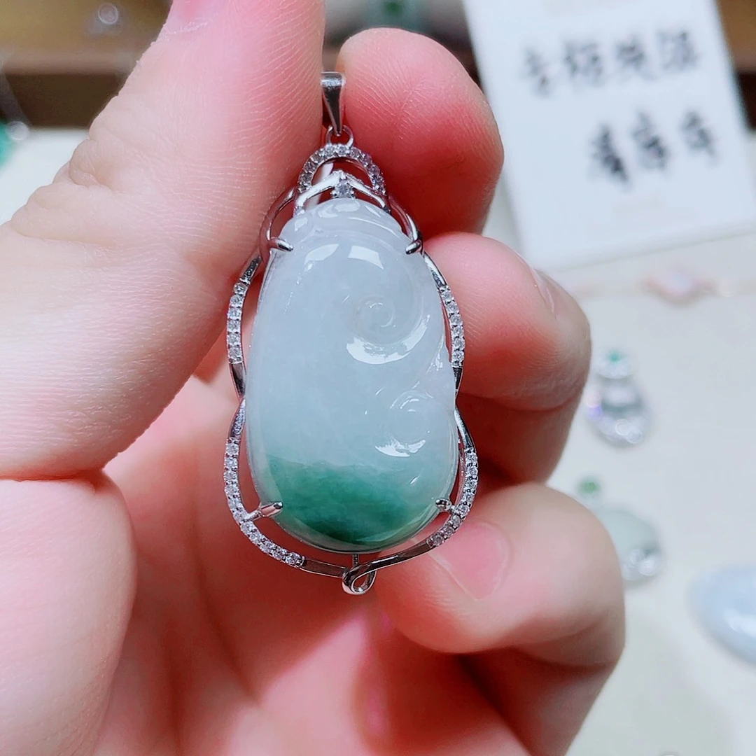 坠链均925银锆石如意
