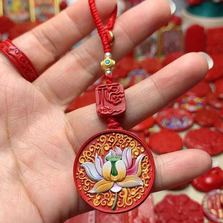 天然辰砂工艺品朱砂钥匙扣