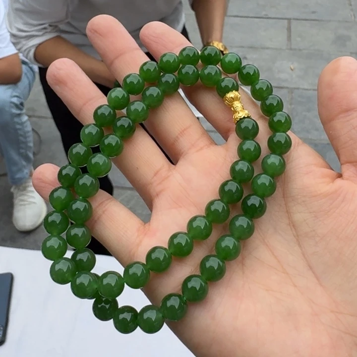 和田玉未镶嵌颈饰碧玉高货项链豹哥多样性拍一发一