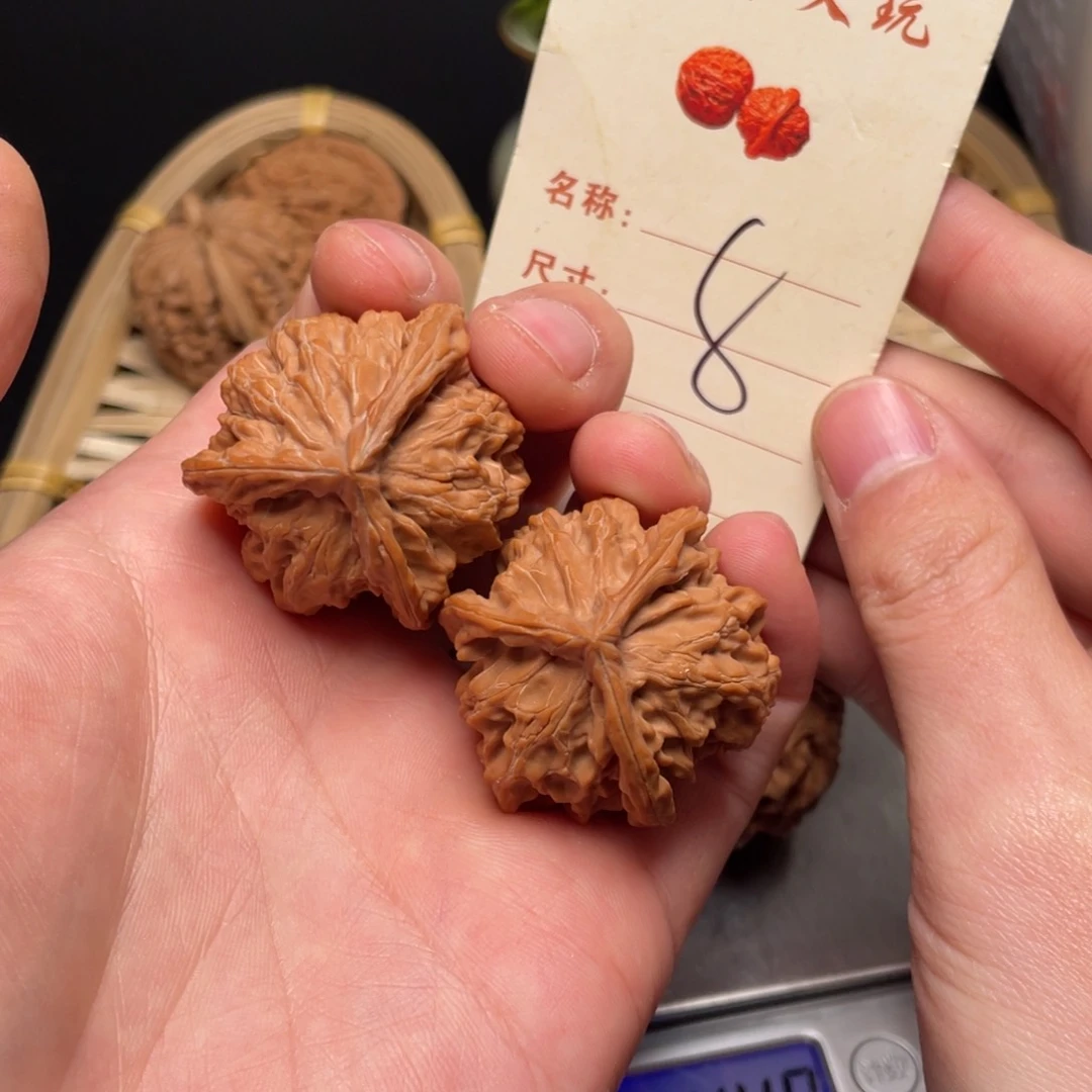 文玩核桃把件?****?三棱39尺8