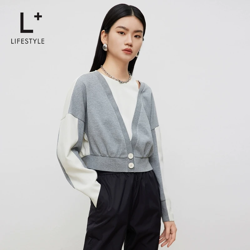 【谷邦L+lifestyle】假两件圆领小衫 L2315058
