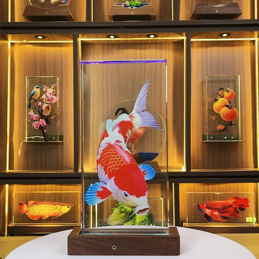 【闪购商品】人造水晶平**乐锦鲤