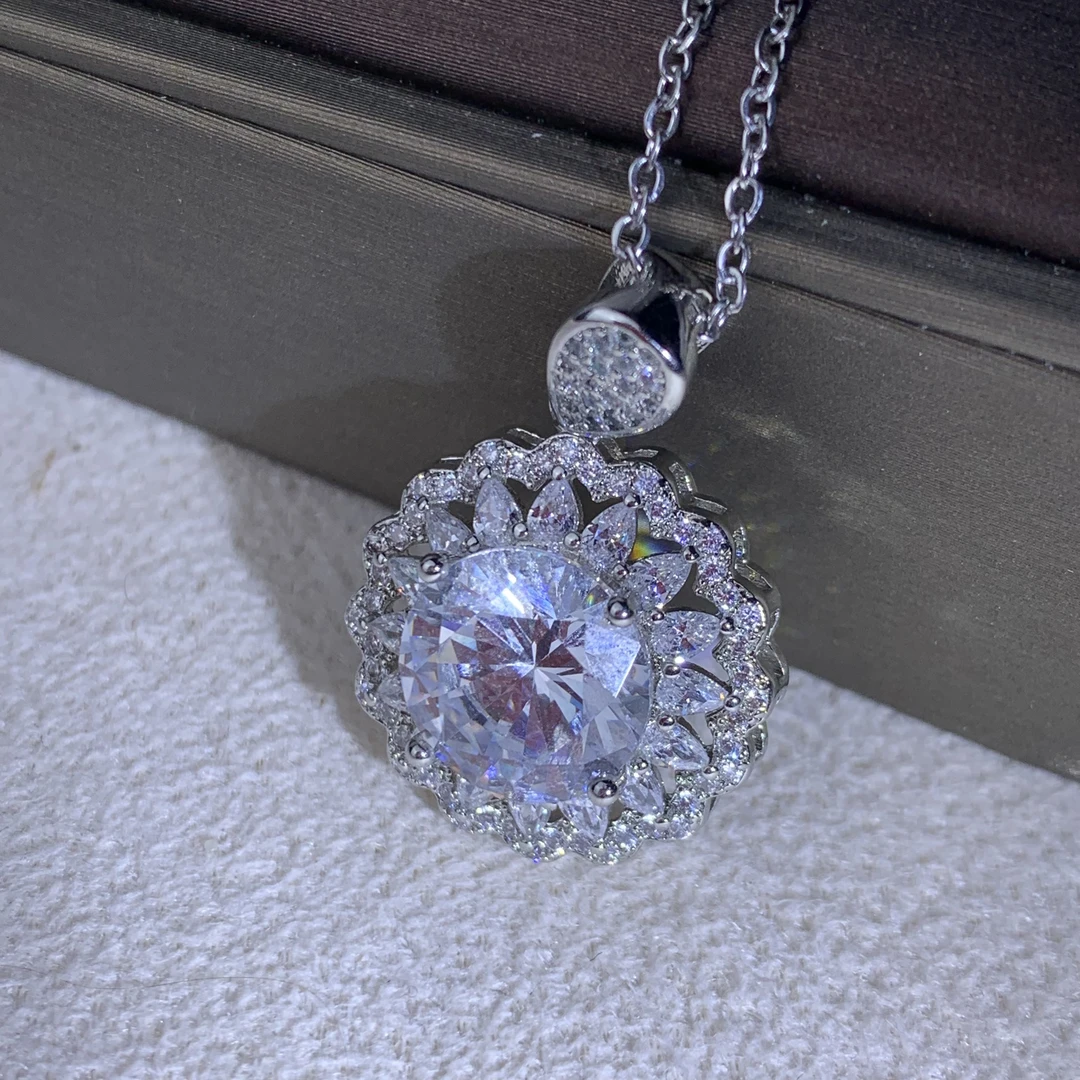 6261【项链】轻奢精品白金色女士项链