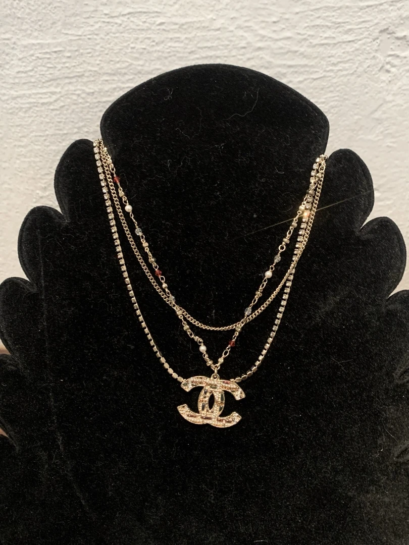 99新 Chanel/香奈儿 HIHI/19B多彩琉璃珍珠镶钻项链12054560