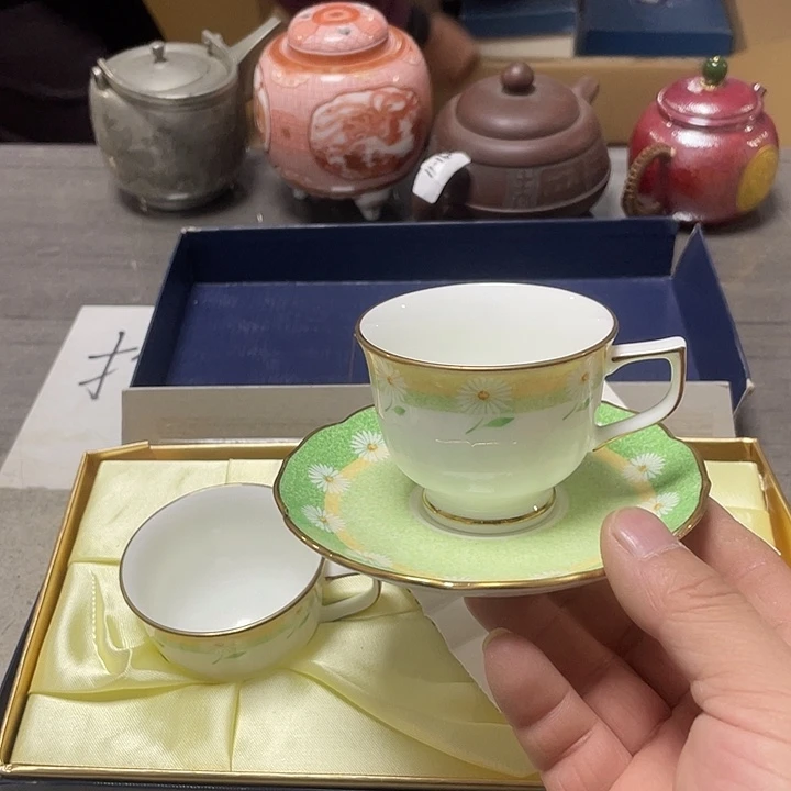 陶其他一对，原盒咖啡杯