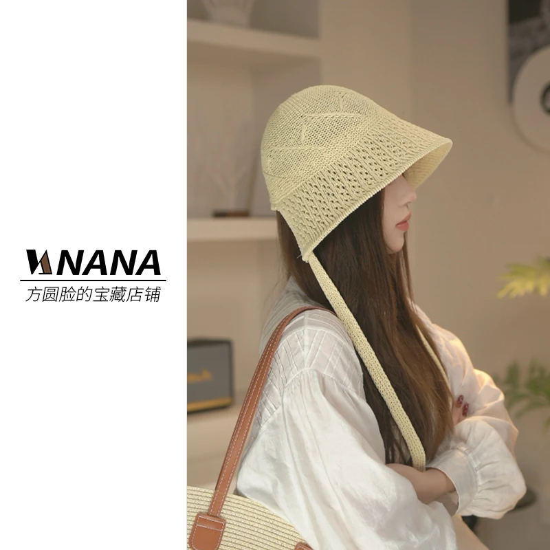 出游拍照帽子！自带光斑效果 法式 镂空帽 夏季渔夫帽女透气遮阳帽