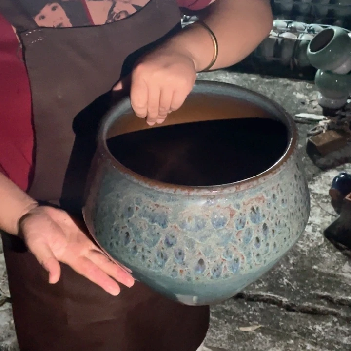紫砂花盆口23高24正品正品