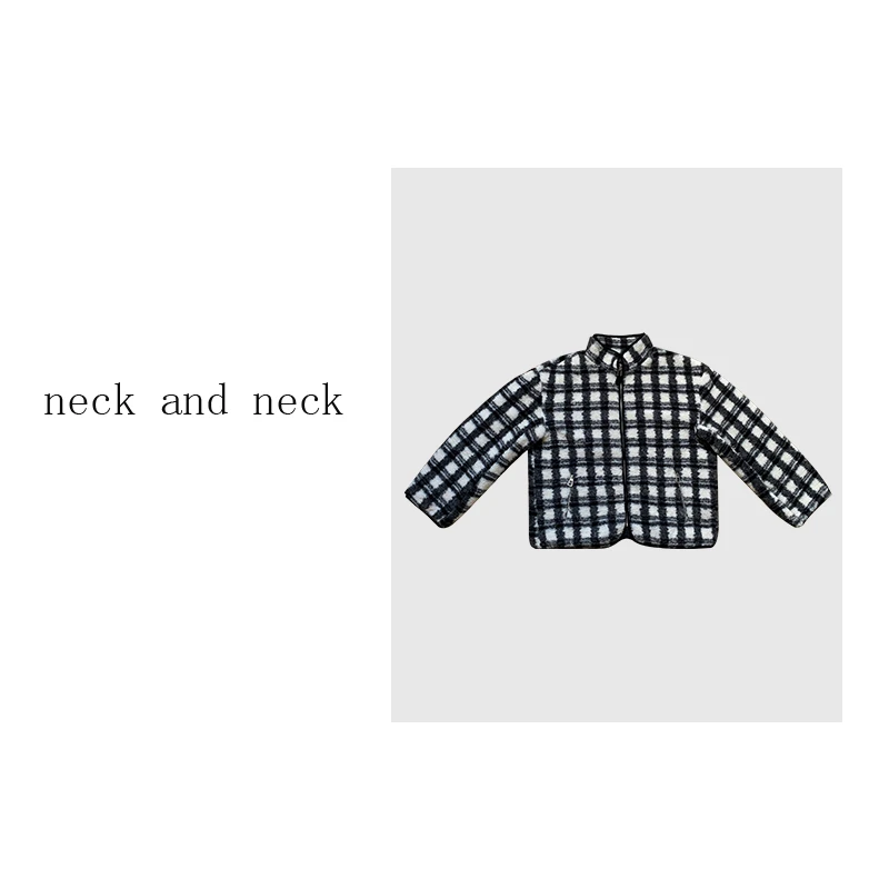 【 neck and neck 】“ 丁堡 ” 经典格纹立领拉链毛毛外套