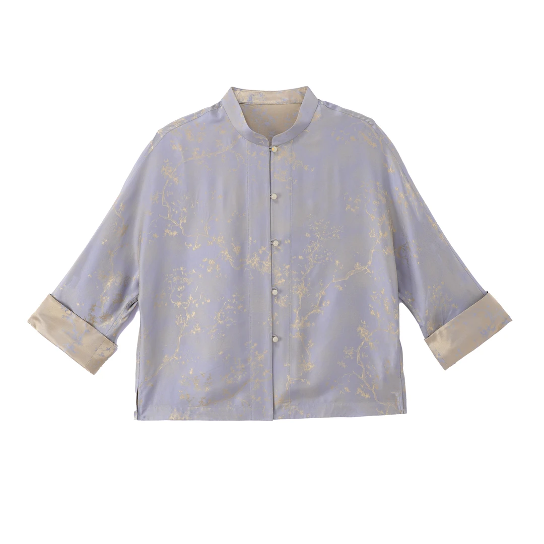 月榭-YZQS256638新中式桑蚕丝上衣中国风气质时尚开衫