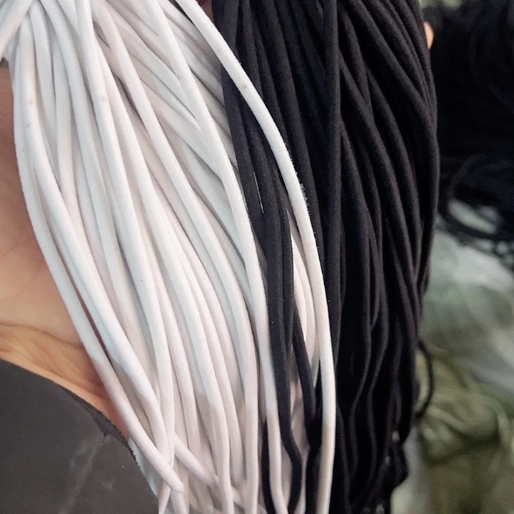 3毫米粗的皮筋黑色白色各100码