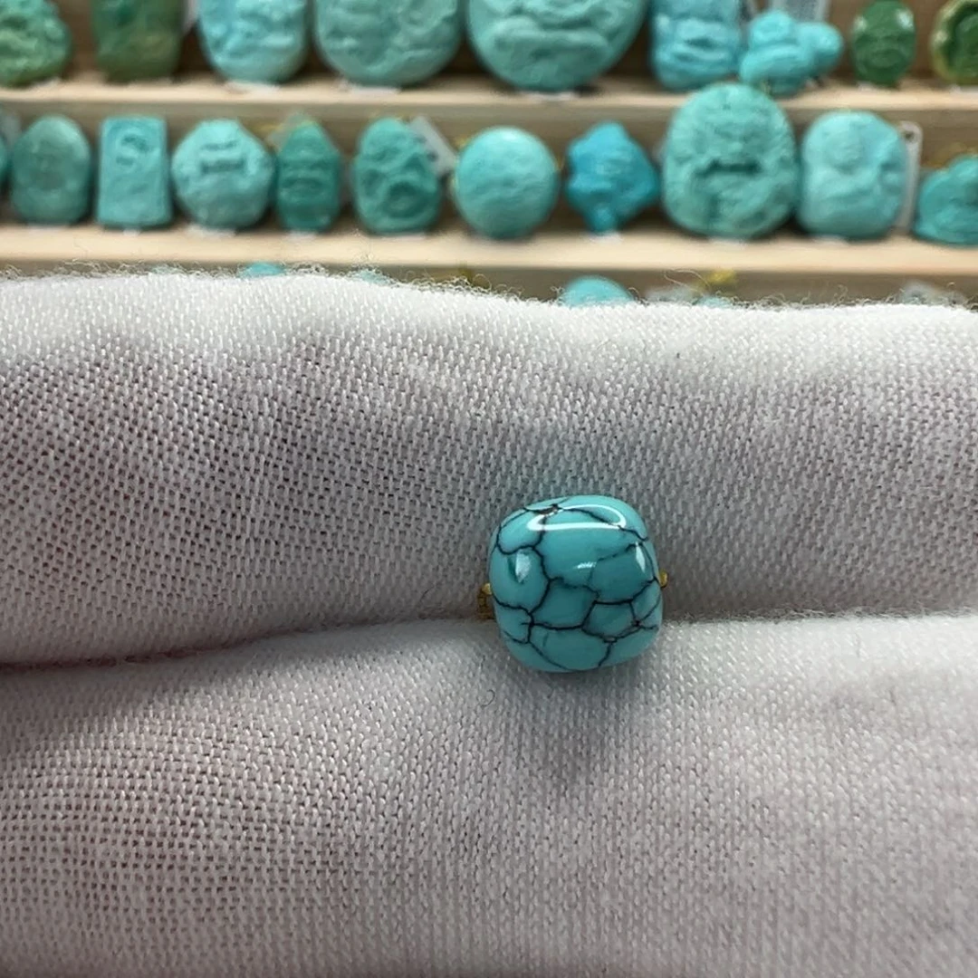 未镶嵌绿松石老型珠7.8x7.3mm