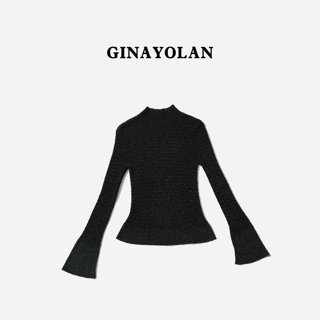 GINAYOLAN瑾颜【流星雨】原创轻奢意大利奢华面料秋冬必备显瘦打底