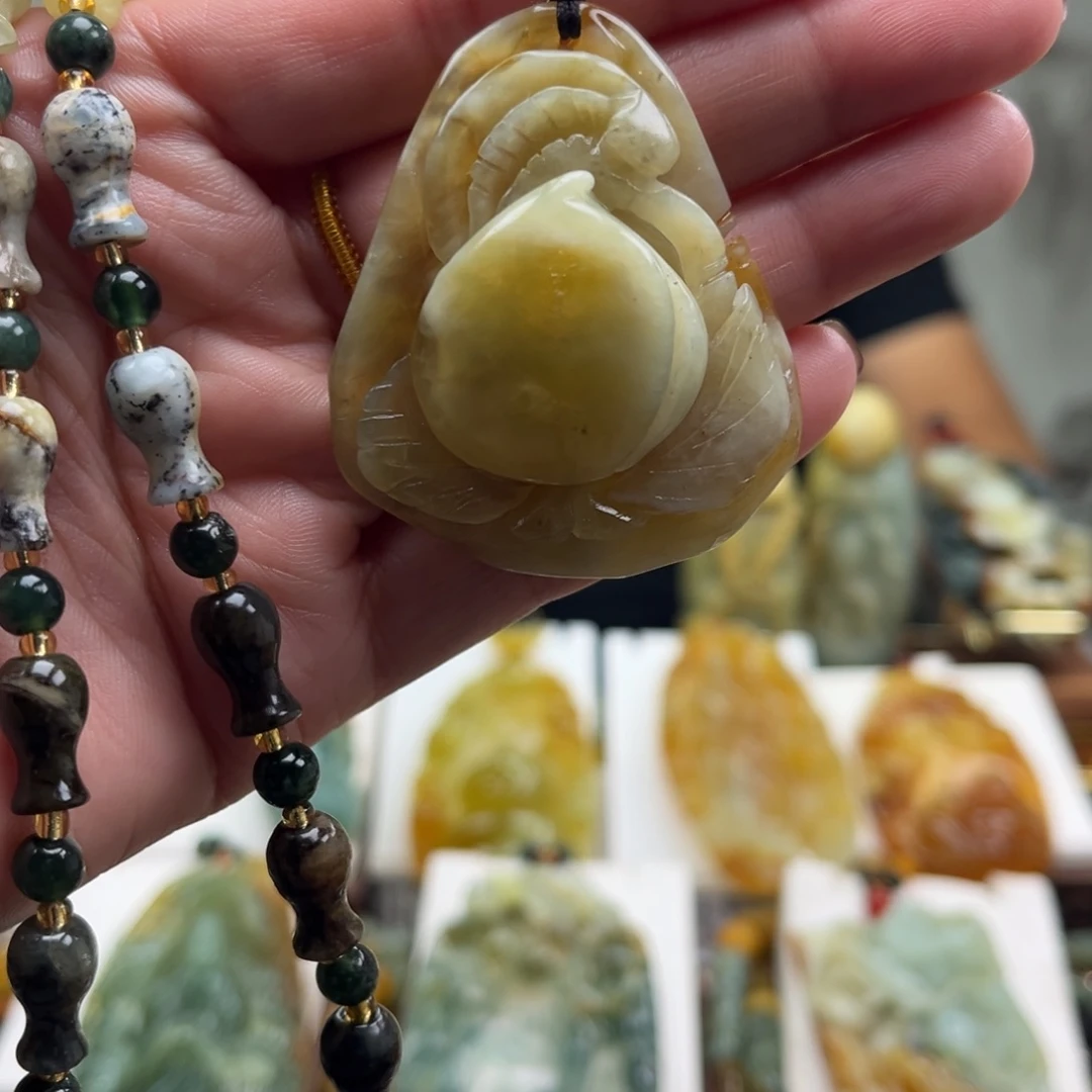 岫玉未镶嵌挂件挂件