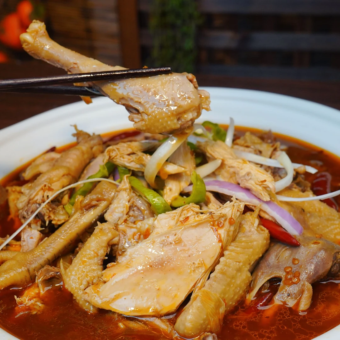 正宗手撕椒麻鸡整只老母鸡新鲜制作全熟卤味鸡肉熟食微麻微辣