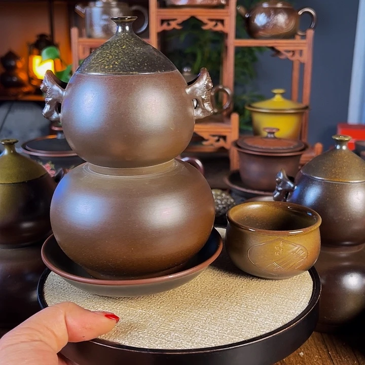 _****宇精品柴烧八宝福禄壶精品