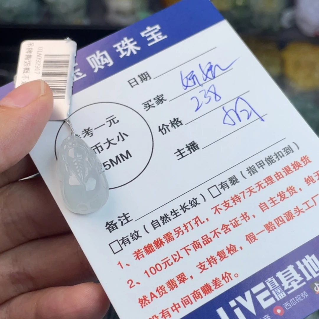翡翠未镶嵌颈饰妍**?貔貅