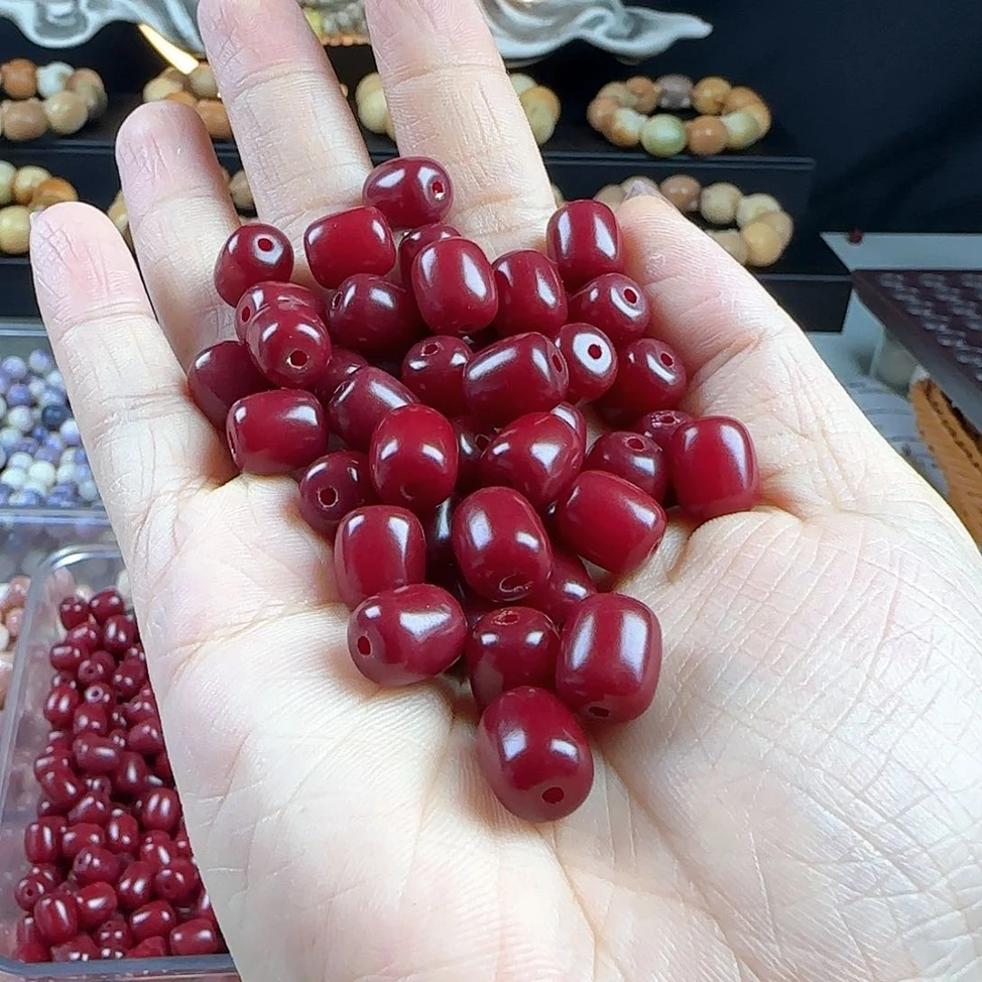 菩提根/象牙果手串卡11红色小年糕100卡牌➕20备珠