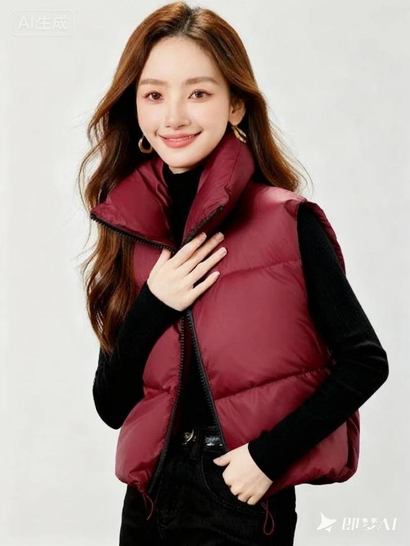 女士冬季棉马甲短款时尚休闲百搭外穿立领马甲女款2025新款爆款