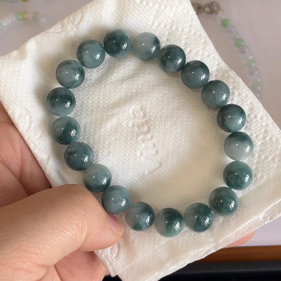 翡翠未镶嵌手链10.4