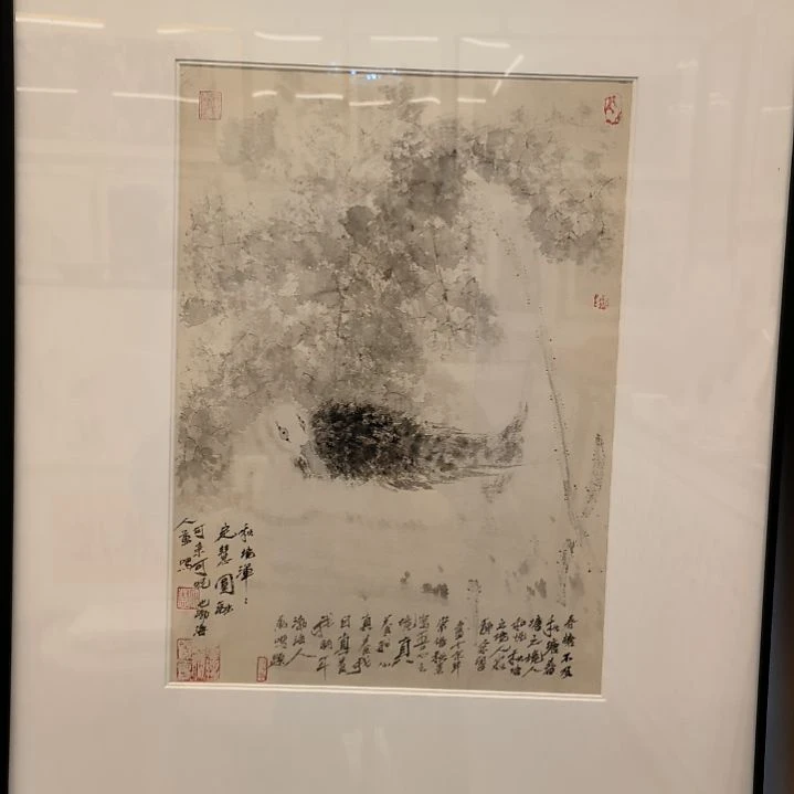 国画画作精品带框发作品