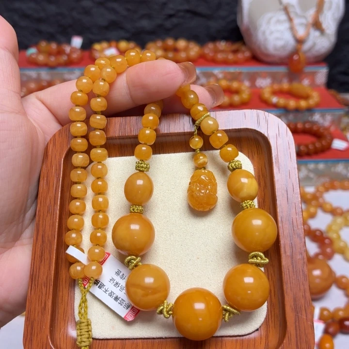 蜜蜡未镶嵌颈饰项链