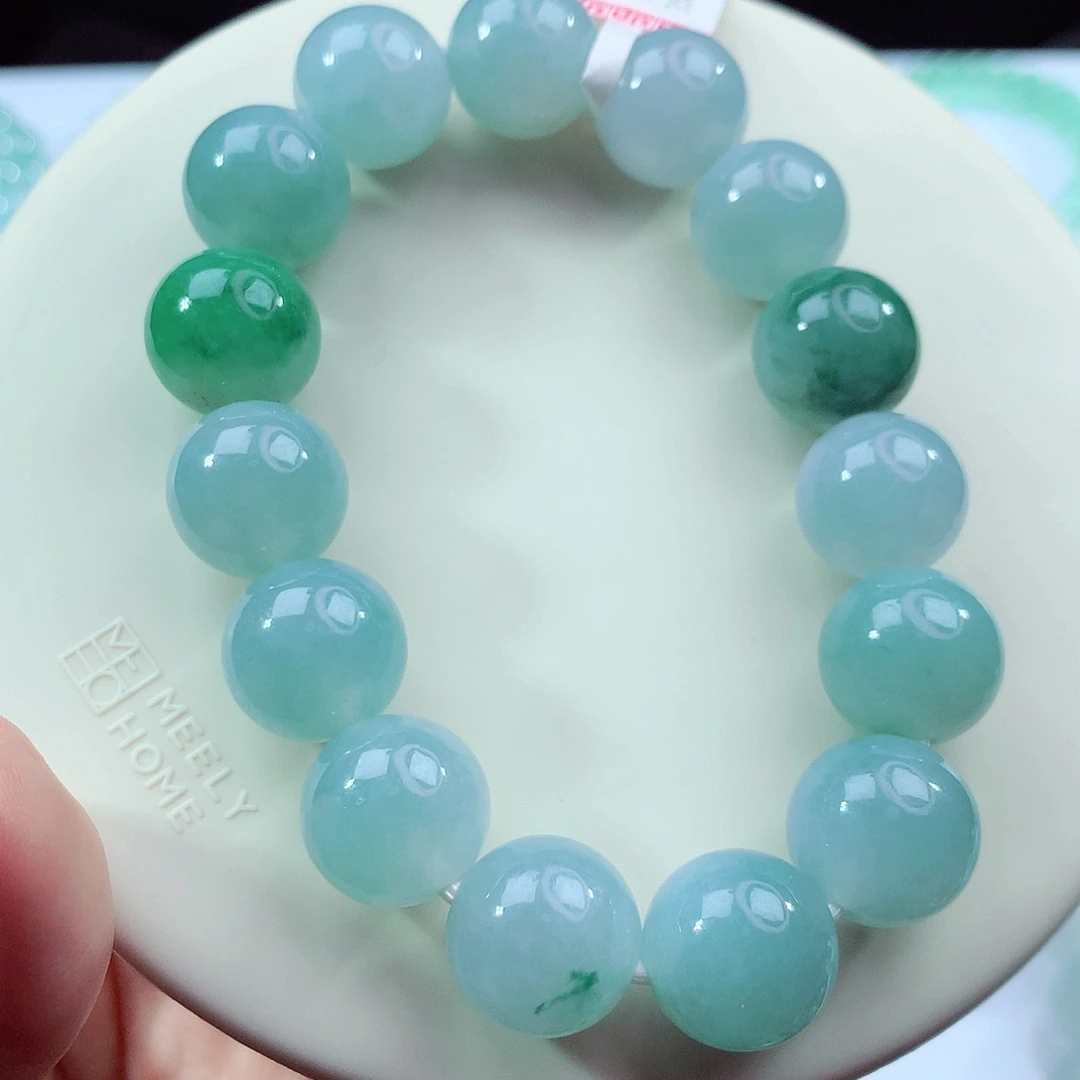 翡翠未镶嵌手链卡14.2