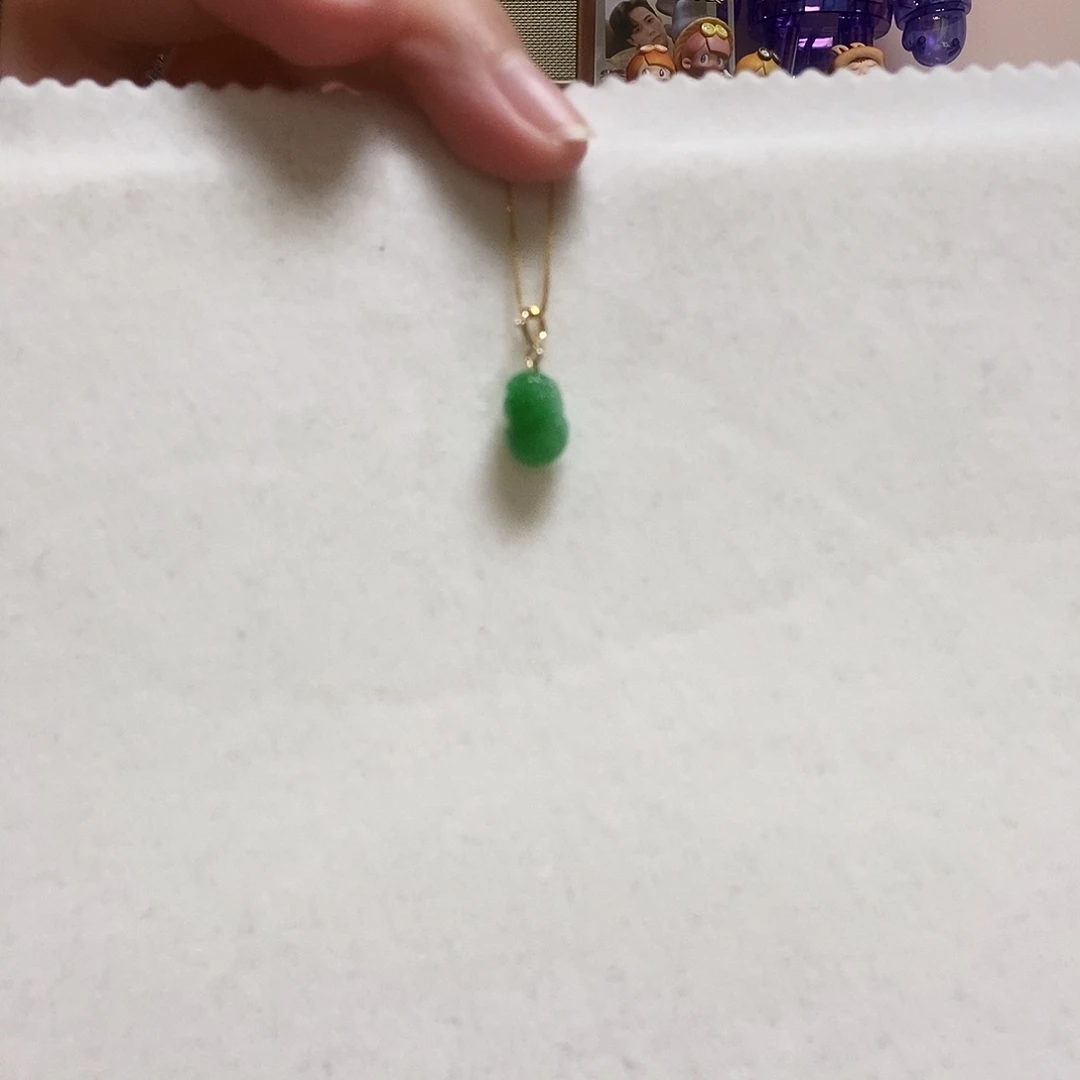 翡翠颈饰18K金镶嵌l****n简单
