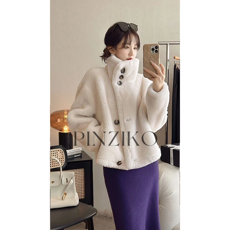 【年终宠粉大促】【PINZIKO】小羊羔~羊毛两面穿外套皮毛一体 TJC612