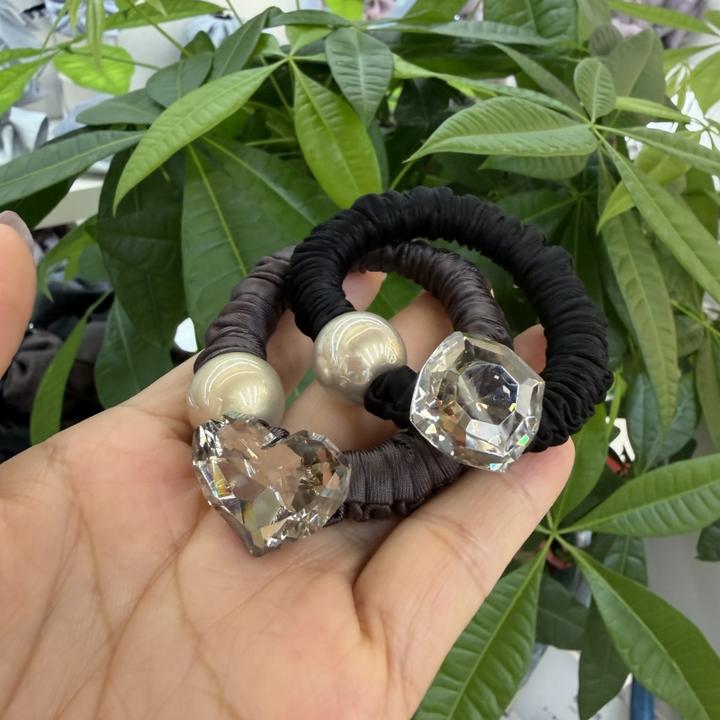 【小魏总珠宝】大颗透钻珍珠褶皱大肠发圈