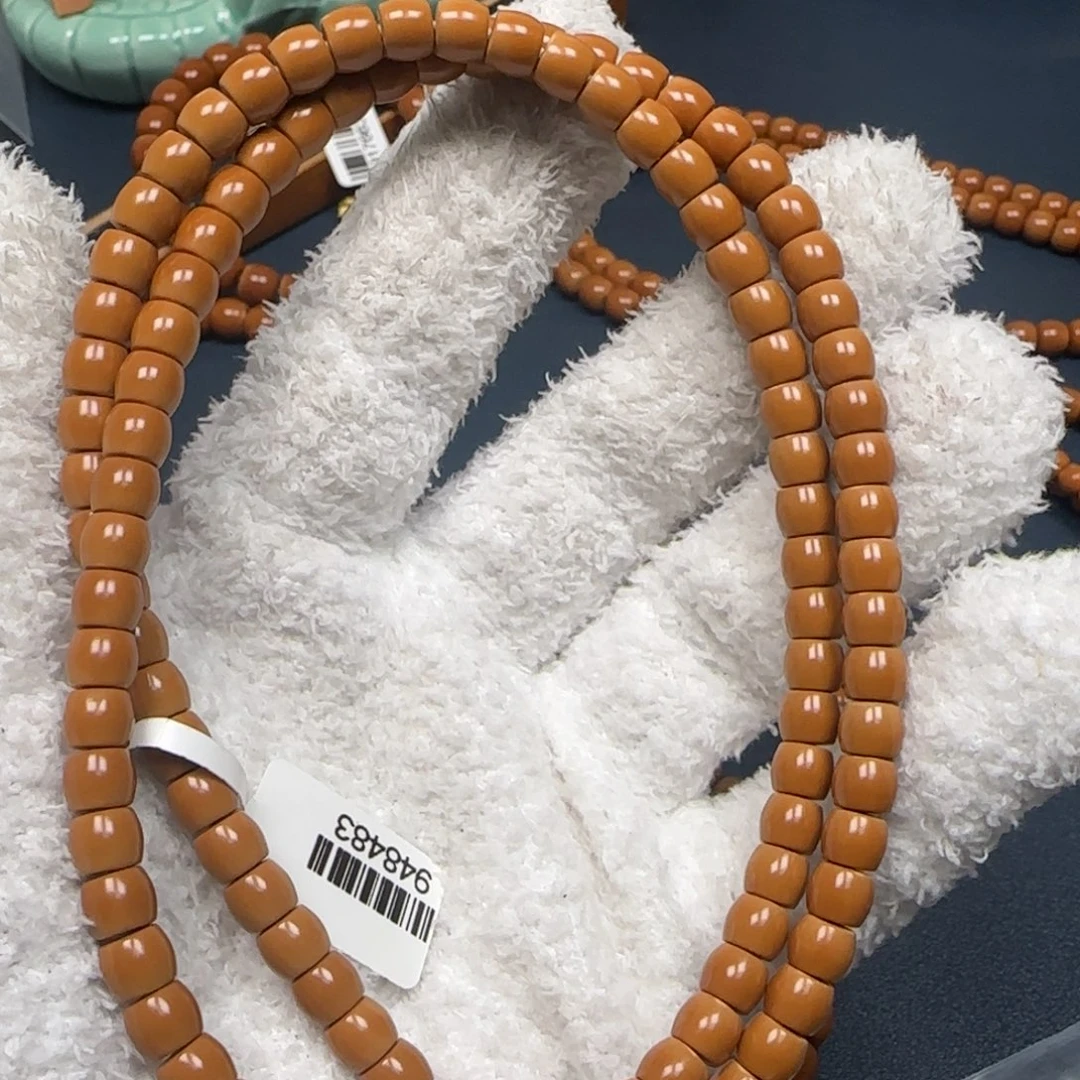 橄榄核手串老挝长串直切三花无白6.4mm