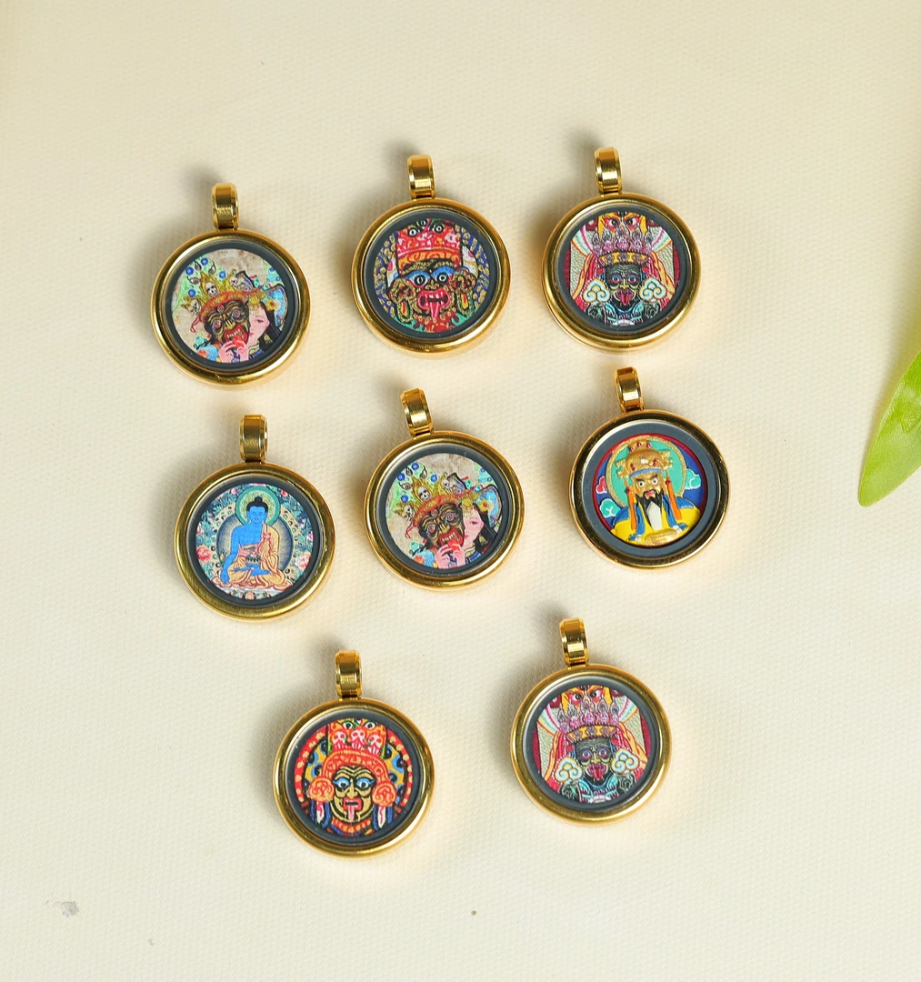 藏传唐卡吊坠多样性随机发货拍一发一