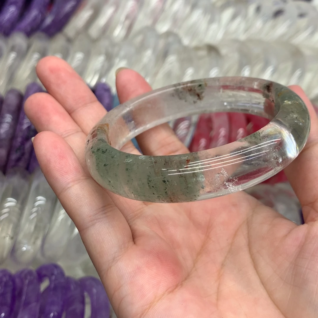 爱***宝水晶手镯未镶嵌绿幽灵