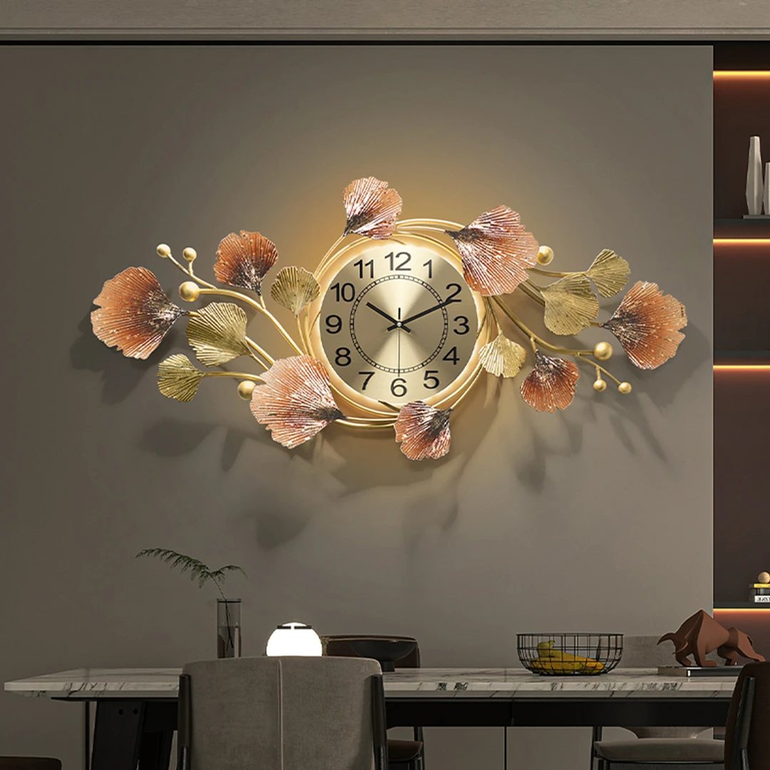2025年新款时钟挂墙客厅背景墙装饰钟表高端大气艺术挂钟餐厅挂表