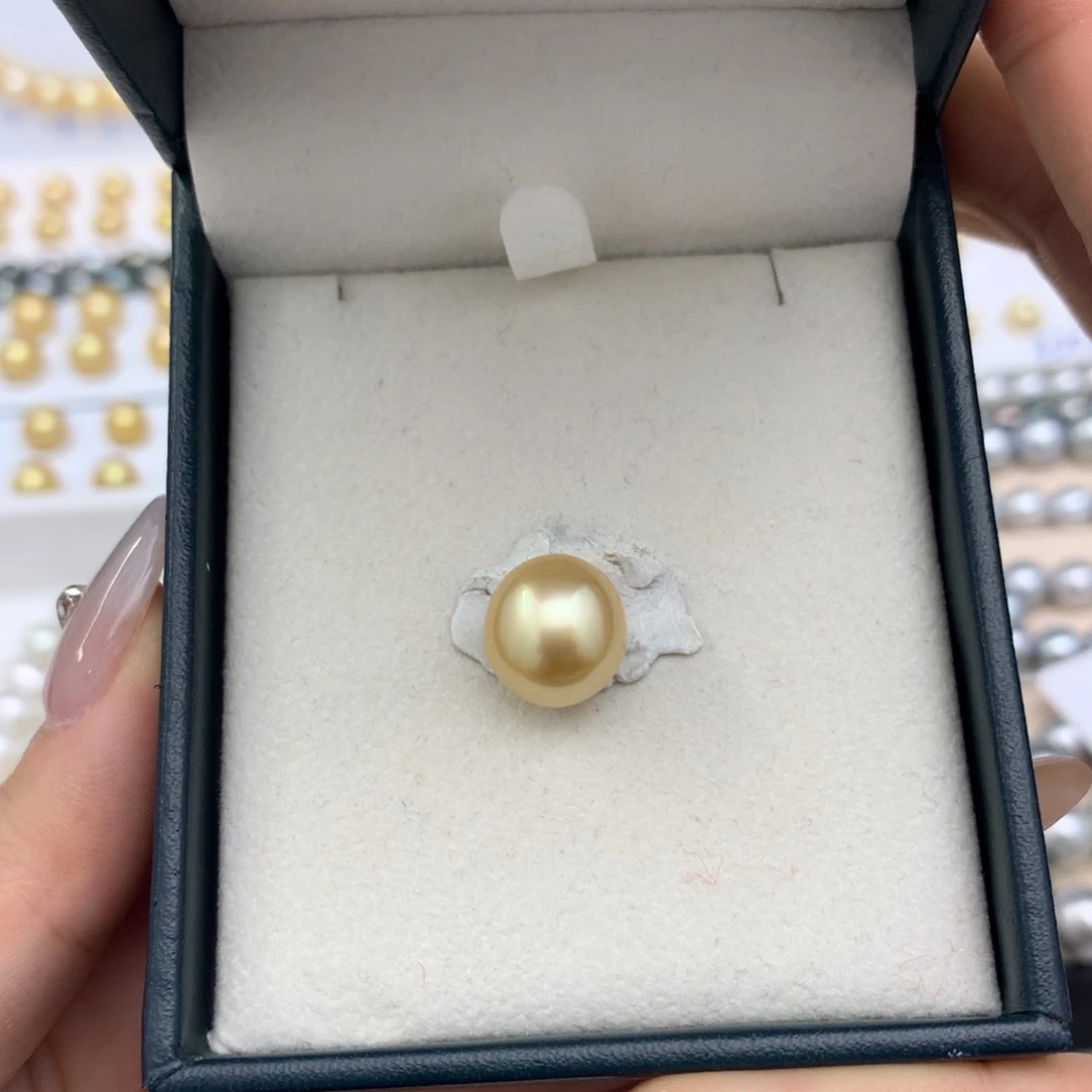 海水珍珠裸珠11.9mm无暇金珠