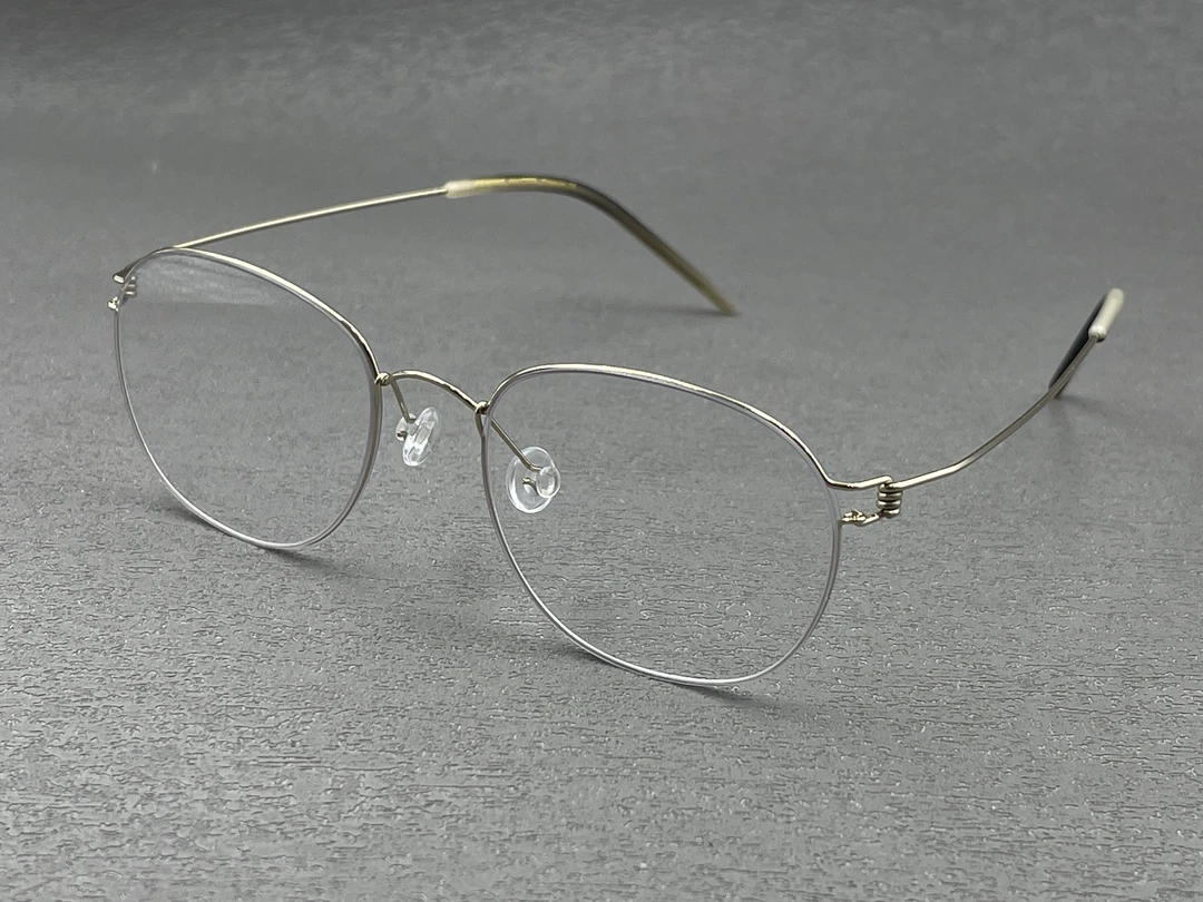 林德钛丝复古椭圆超轻钛架镜架网红百搭清新韩版圆框时尚日系