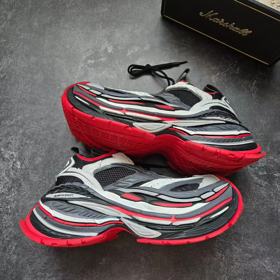 未使用 Balenciaga/巴黎世家 16XL PLATFORM 黑灰红 42码 鞋