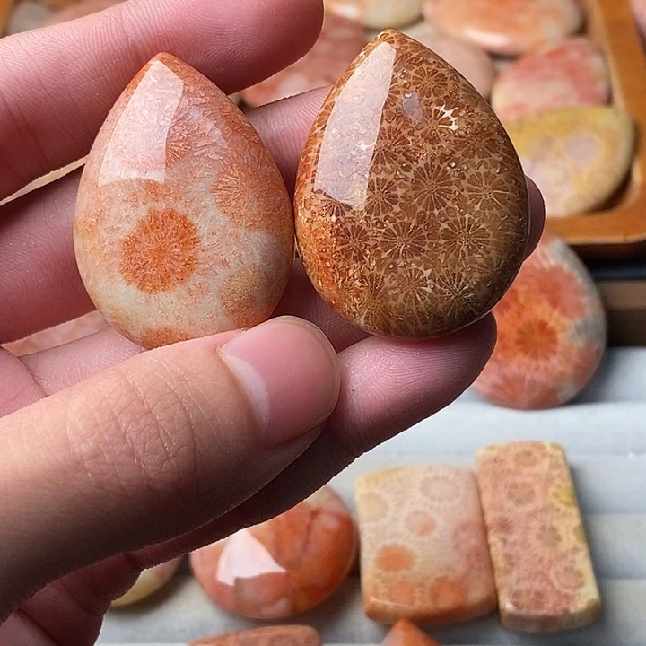 用***6硅化珊瑚未镶嵌颈饰