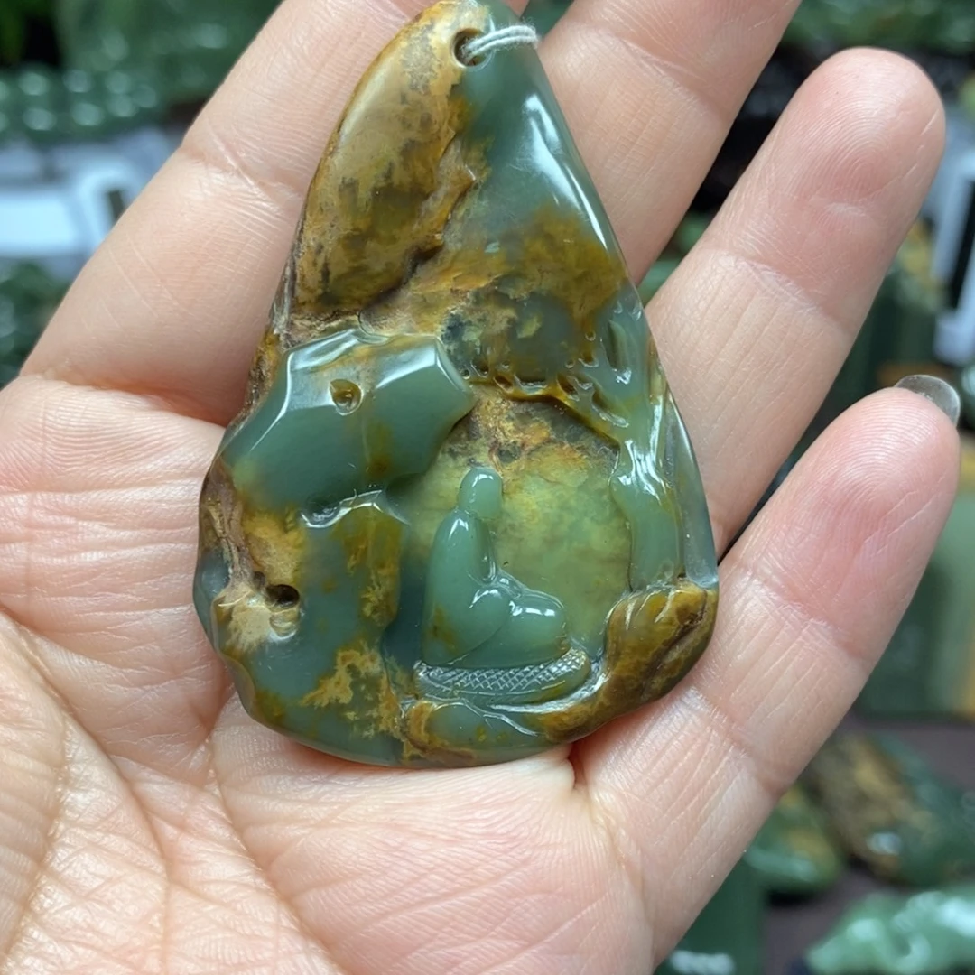 岫岩河磨玉（透闪石质玉）未镶嵌挂件