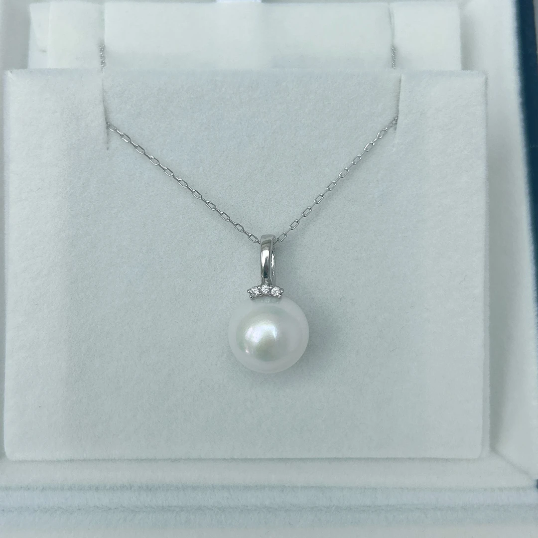 淡水珍珠睫毛款万能扣 12-13mm S925银（赠银链）SD024