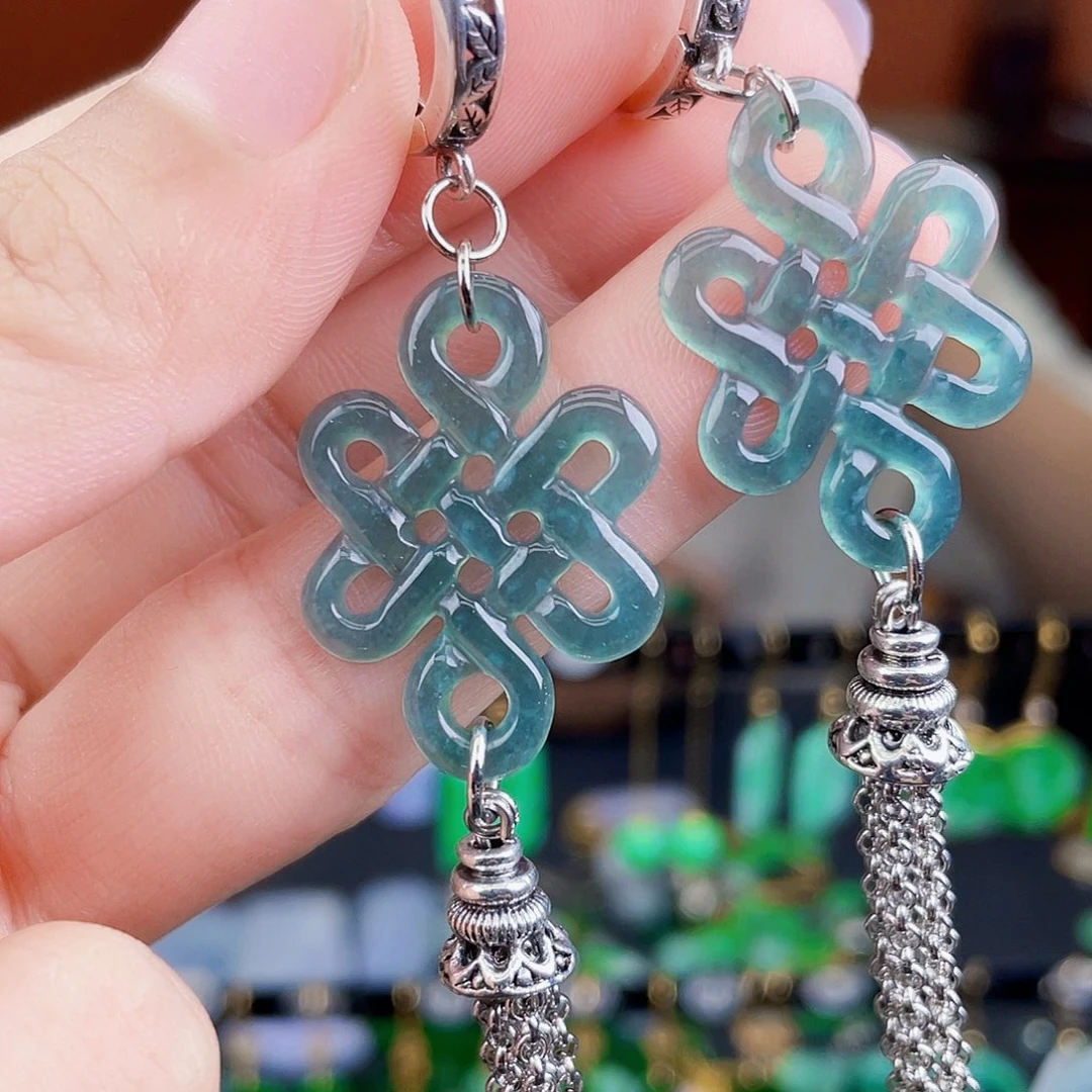 翡翠未镶嵌耳饰饰品