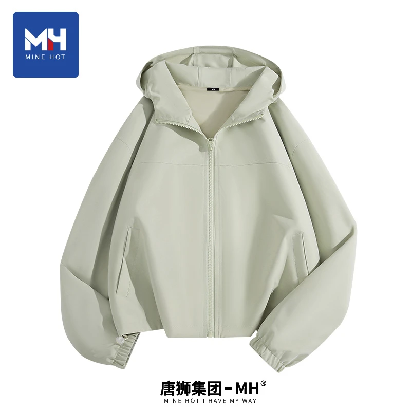 唐狮集团MH美式高街短款连帽衣女2025年秋新款宽松休闲百搭夹克U