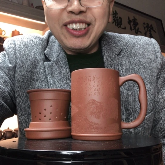 茶杯紫泥三件套容量450
