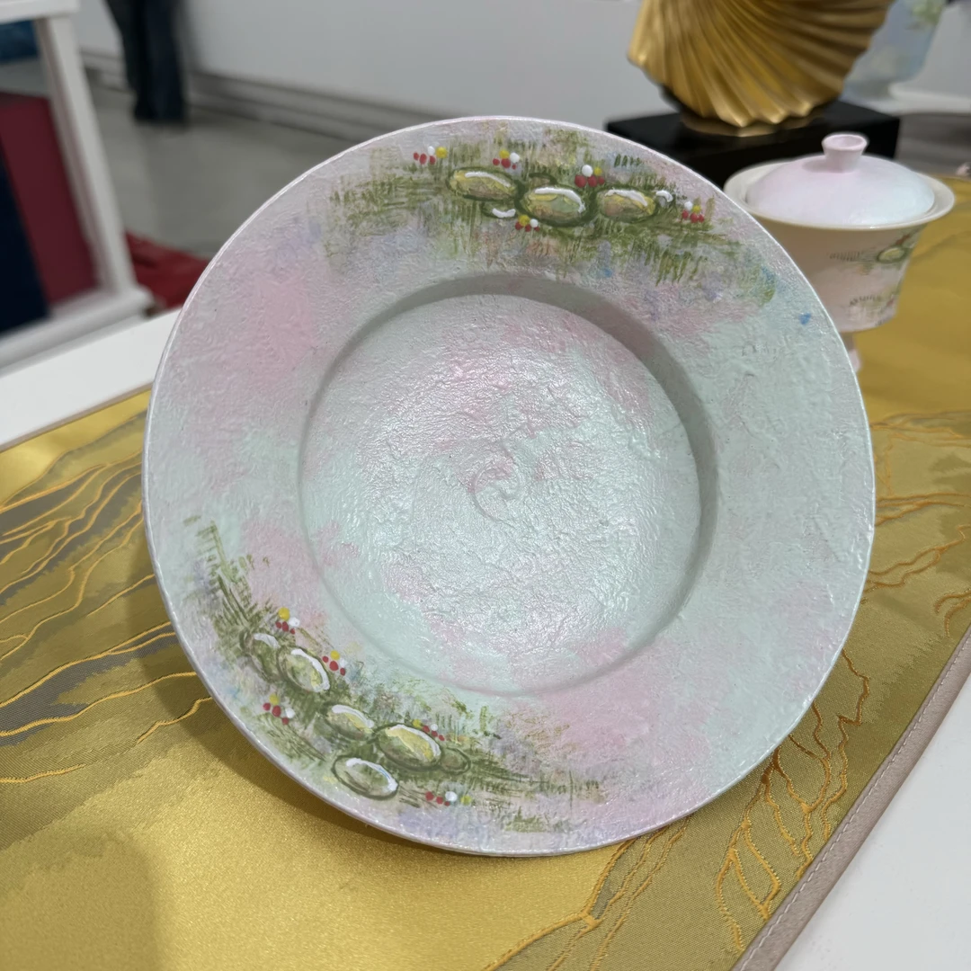 【禾垚】景德镇油画风睡莲手作茶具/果盘/香炉/咖啡器