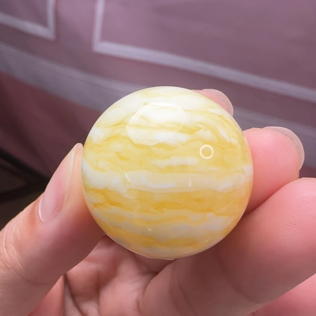 未镶嵌琥珀裸石28虎皮珠