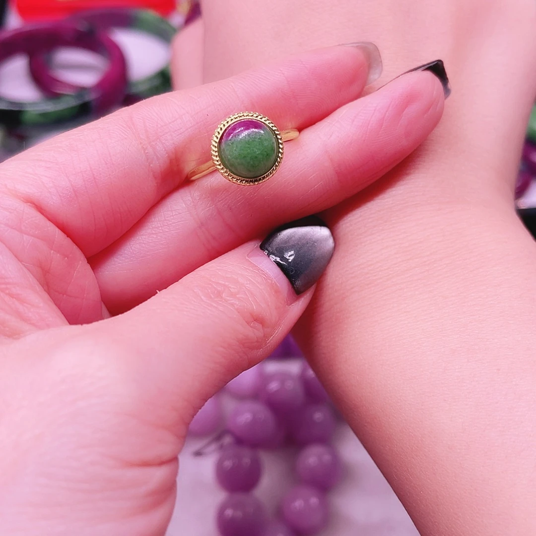 戒指银S925镶嵌红宝石