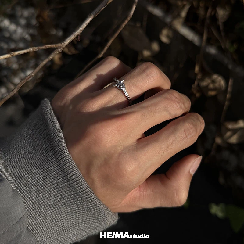 925银戒指 原创永生花系列骑士之誓男士戒子小众纯银不掉色高级感